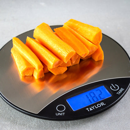 PRO ROUND SCALE  5 KG DIGITAL -  SVART/SØLV