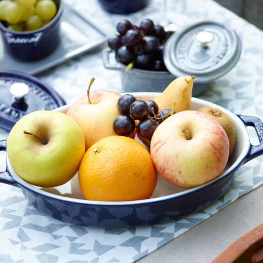 OVAL ILDFAST FORM 37 CM -  BLÅ
