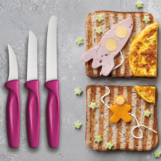 KNIVSETT 3 STK - ROSA